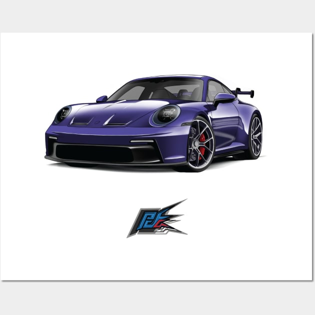 porsche 992 gt3 Wall Art by naquash